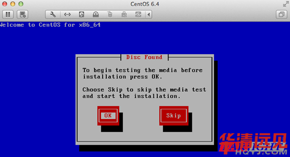 跳過Linux系統安裝測試階段