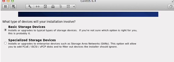 選擇安裝存儲設備